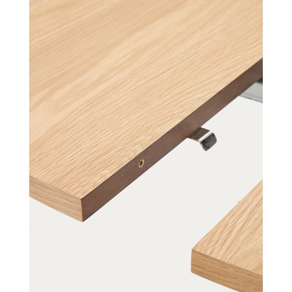 Okrogla raztegljiva jedilna miza v hrastovem dekorju ø 120 cm Montuiri – Kave Home-image-4