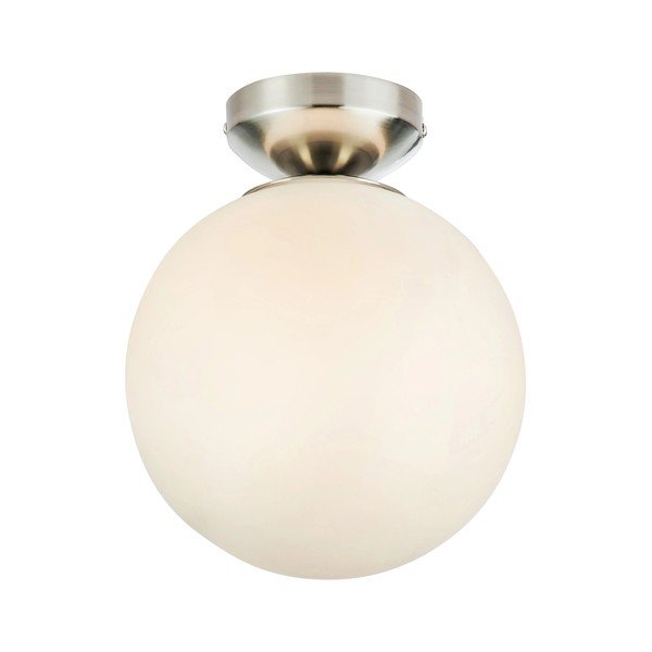 Srebrno-bela stropna svetilka s steklenim senčilom Stintino – Markslöjd