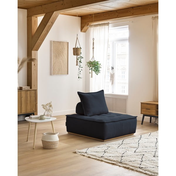 Temno moder fotelj iz šenilje Elisa – Bobochic Paris-image-1