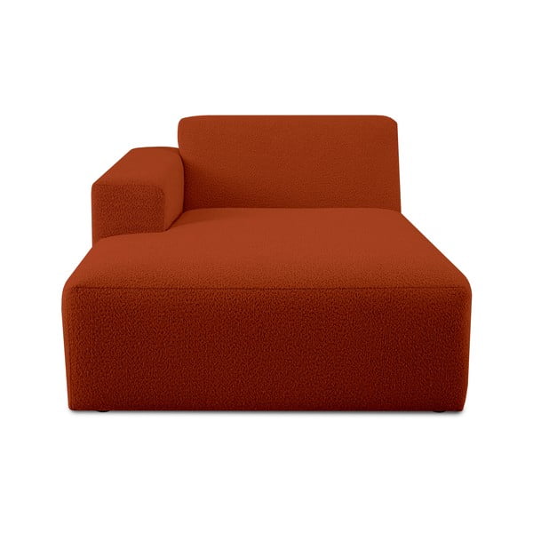 Opečnato oranžen modul za sedežno garnituro iz tkanine bouclé (levi kot) Roxy – Scandic
