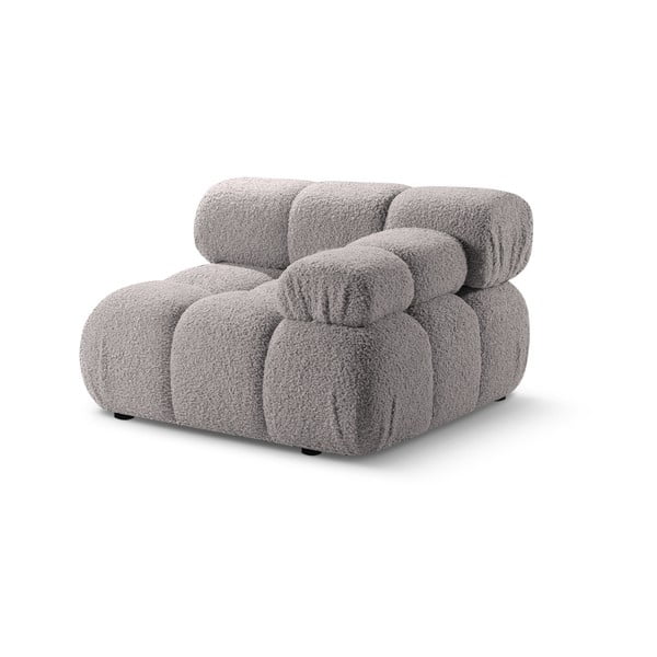 Svetlo siv modul za sedežno garnituro iz tkanine bouclé (desni kot) Bellis – Micadoni Home-image-4