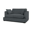 Siv fotelj iz rebrastega žameta Mobby – Scandic