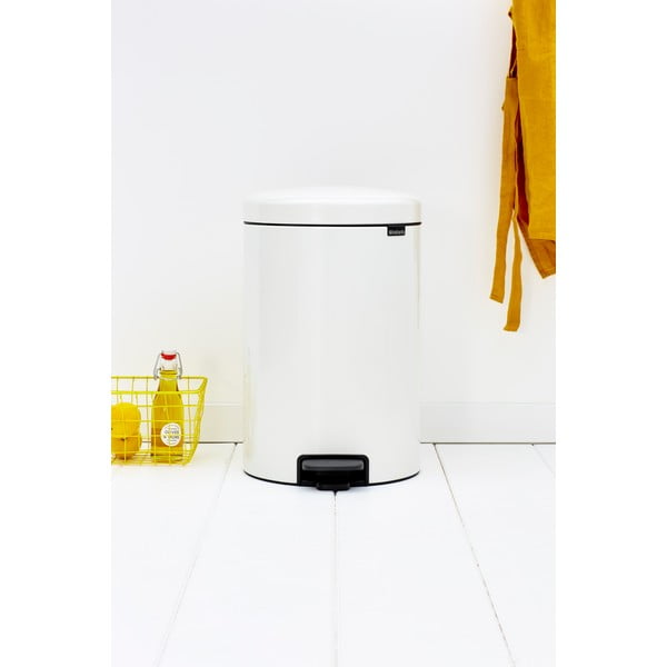 Bel jeklen koš za smeti s pedalom 20 l NewIcon – Brabantia-image-1