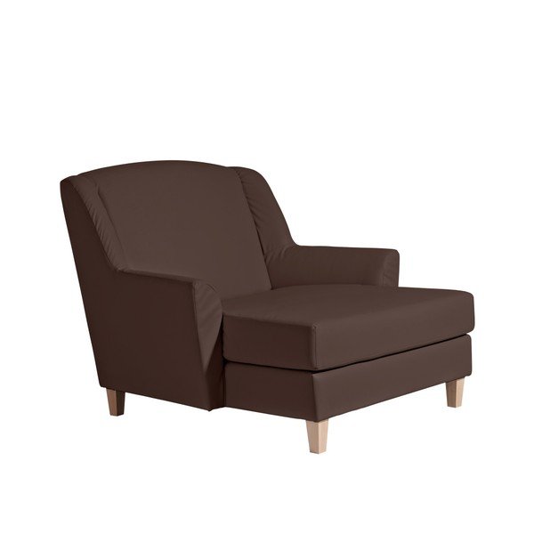 Max Winzer Judith temno rjava imitacija usnja, lounge stol-image-1