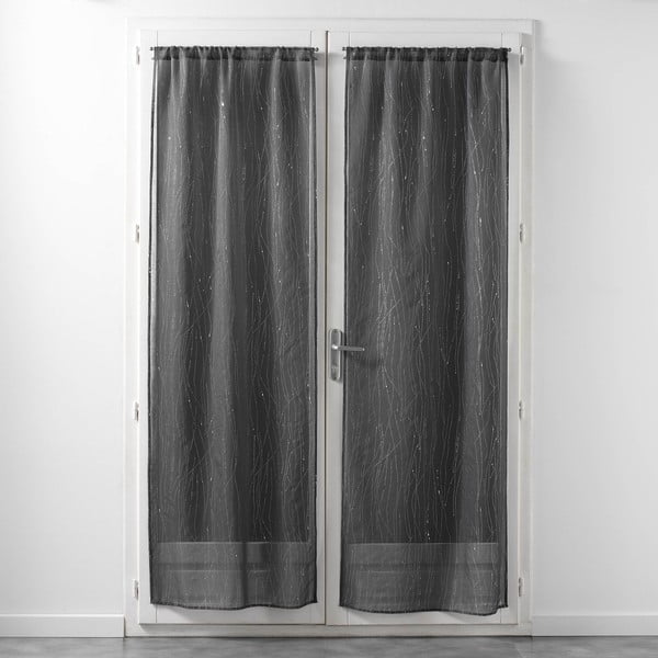 Antracitno sive prosojne zavese iz tančice v kompletu 2 ks 70x200 cm Filiane – douceur d'intérieur