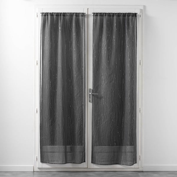 Antracitno sive prosojne zavese iz tančice v kompletu 2 ks 70x200 cm Filiane – douceur d'intérieur