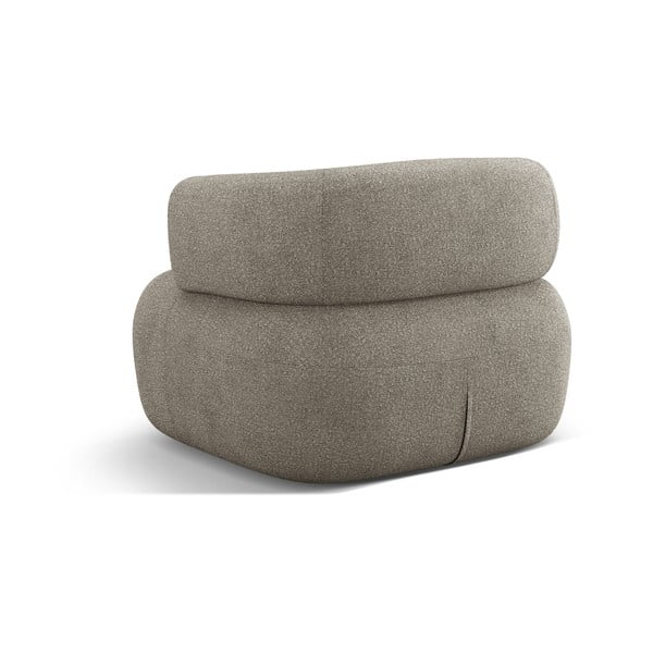 Svetlo siv fotelj iz tkanine bouclé Jenny – Micadoni Home-image-3