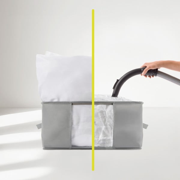 Vakuumska plastična škatla za shranjevanje oblačil 40x40x25 cm – Homéa