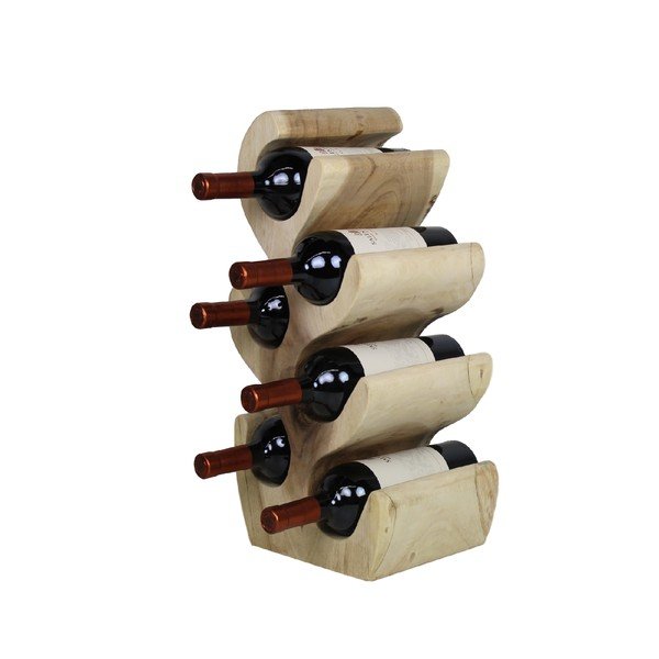 Stojalo za vino iz eksotičnega lesa za 6 steklenic - HSM collection-image-1
