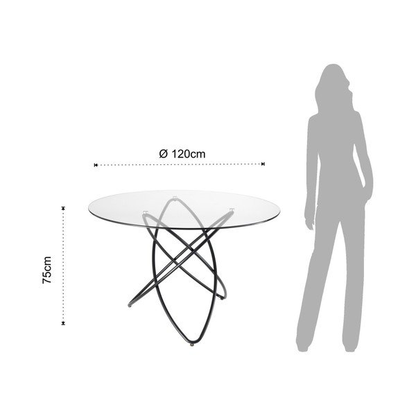 Jedilna miza iz kaljenega stekla Tomasucci Hula Hoop, ⌀ 120 cm-image-1