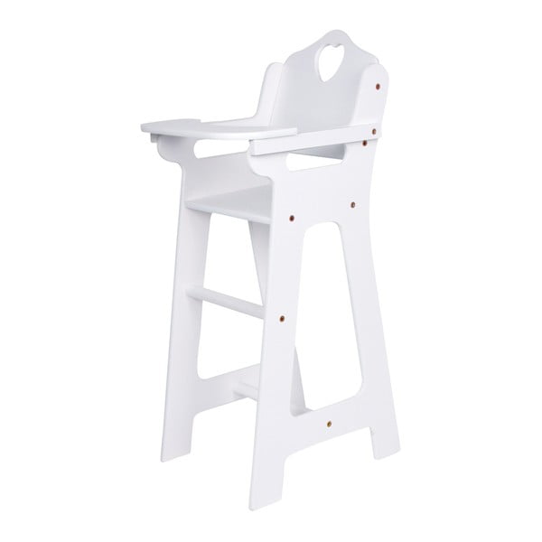 Beli leseni stolček za lutke Legler