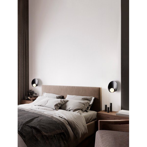 Mat črna jeklena stenska svetilka Minim – Nova Luce-image-1