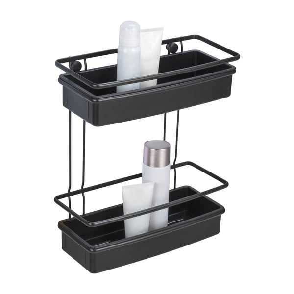 Črna polica za tuš Wenko Molinella, 30 x 35 cm-image-3