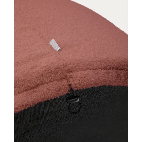 Tabure iz tkanine bouclé v barvi terakote Kaeli – Kave Home-image-3