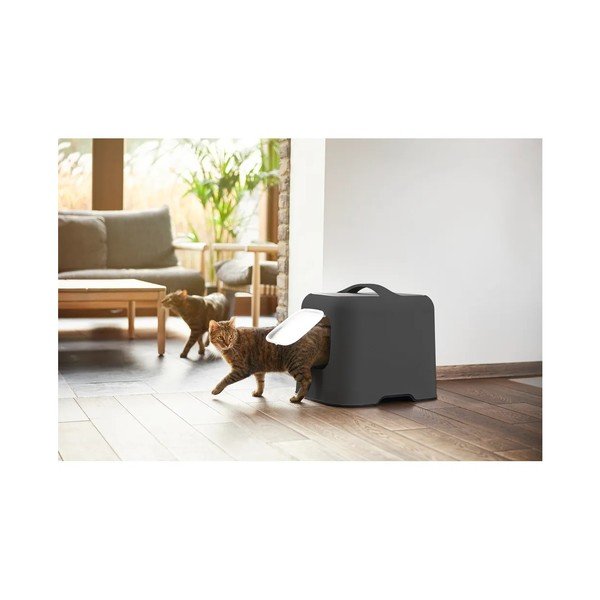 Antracitno siv komplet mačjega stranišča in lopatice Biala – Rotho-image-3