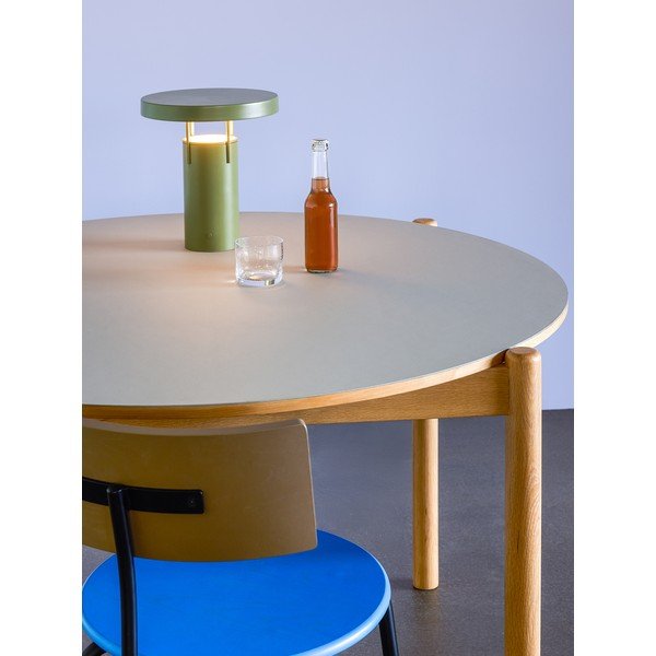 Okrogla jedilna miza iz masivnega hrasta ø 115 cm Oblique – Hübsch-image-1