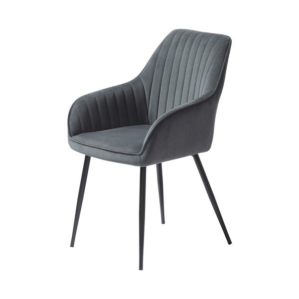 Siv žameten jedilni stol Melfort – Unique Furniture