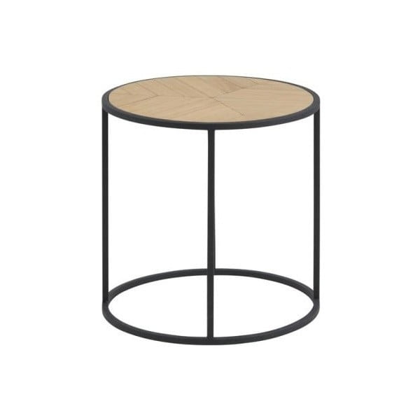 Kavna mizica s črno kovinsko konstrukcijo Actona Ortiz, ø 45 cm