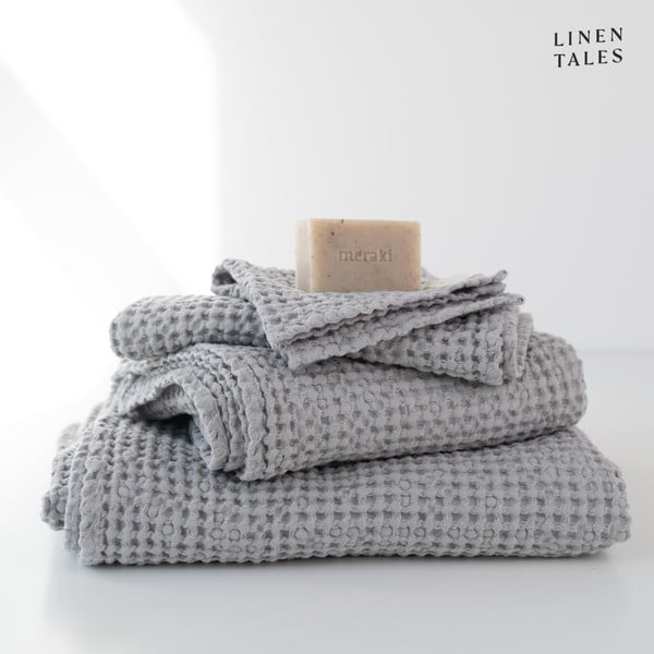 Svetlo sivi komplet brisač 3 ks Honeycomb – Linen Tales