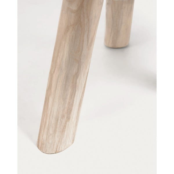 Okrogla mizica iz masivnega tika v naravni barvi ø 55 cm Glenda – Kave Home-image-3