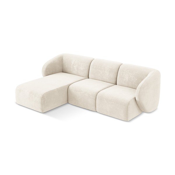 Bež kotna sedežna garnitura iz šenilje (levi kot/z ležalnikom) Lani – Makamii-image-2