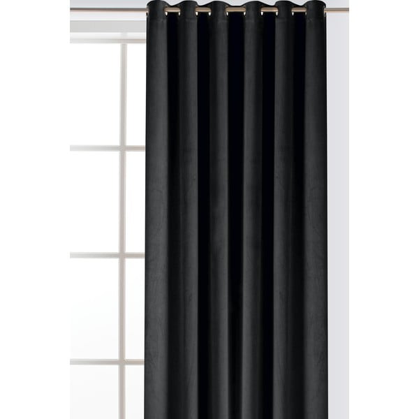 Črna žametna zavesa za delno zatemnitev 140x175 cm Velto – Filumi-image-3