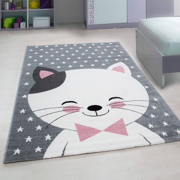 Rožnato-siva otroška preproga 80x150 cm Kids – Ayyildiz Carpets-image-1