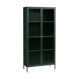 Temno zelena kovinska vitrina 90x190 cm Bronco – Unique Furniture