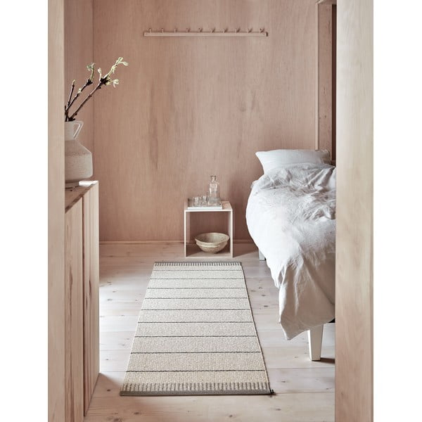 Svetlo siva/kremno bela notranja in zunanja preproga 60x85 cm Belle Warm Grey – Pappelina-image-1