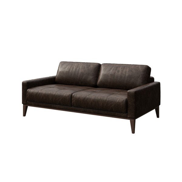 Temno rjava usnjena zofa MESONICA Musso Tufted, 173 cm-image-2