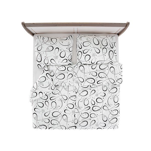 Črna/bela enojna posteljnina iz krepa 140x200 cm Top Class – B.E.S.-image-2