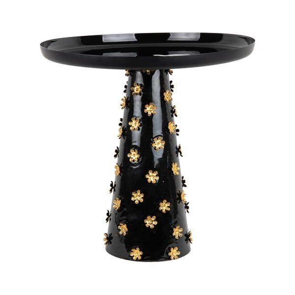 Kovinska okrogla stranska mizica ø 50 cm Golden Flowers – Leitmotiv