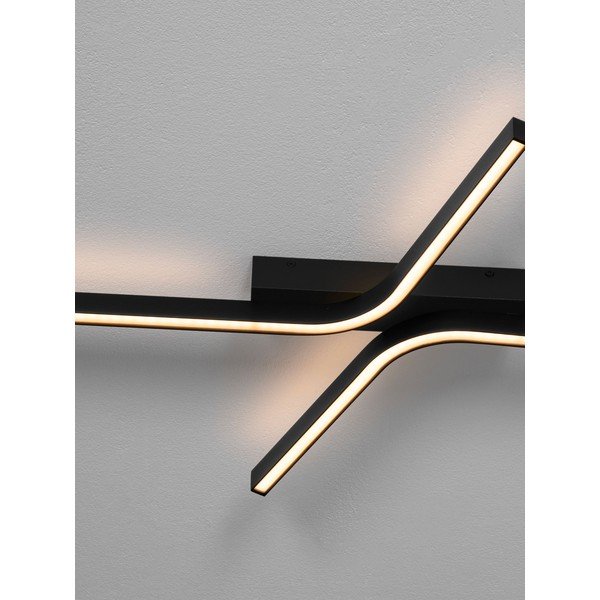Mat črna aluminijasta LED zatemnitvena stropna svetilka 50x100 cm Akro – Nova Luce-image-2