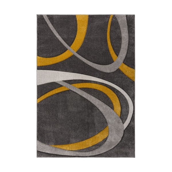 Oker rumena/siva preproga 160x230 cm Elude Orb – Flair Rugs