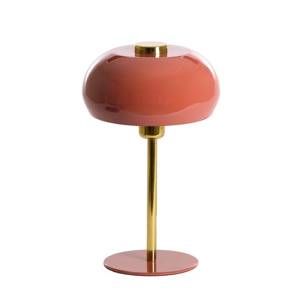 Rožnato-oranžna namizna svetilka s kovinskim senčilom (višina 34 cm) Surin – Light & Living
