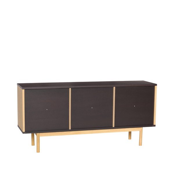 Rjava komoda v hrastovem dekorju 140x65x35 cm Dual – Hübsch-image-4