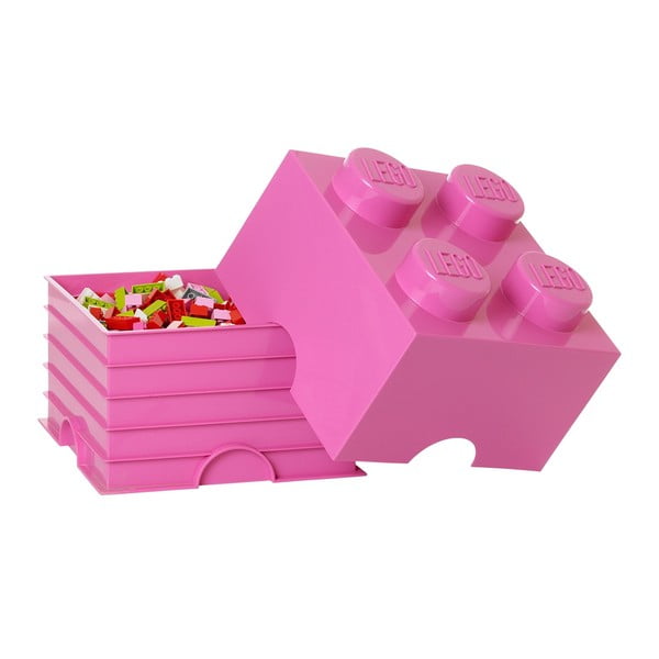 Rožnata škatla za shranjevanje kvadratnih LEGO® Friends