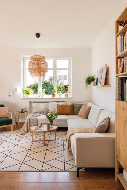 Navdih: Dnevna soba, Skandinavski stil, Tekstil