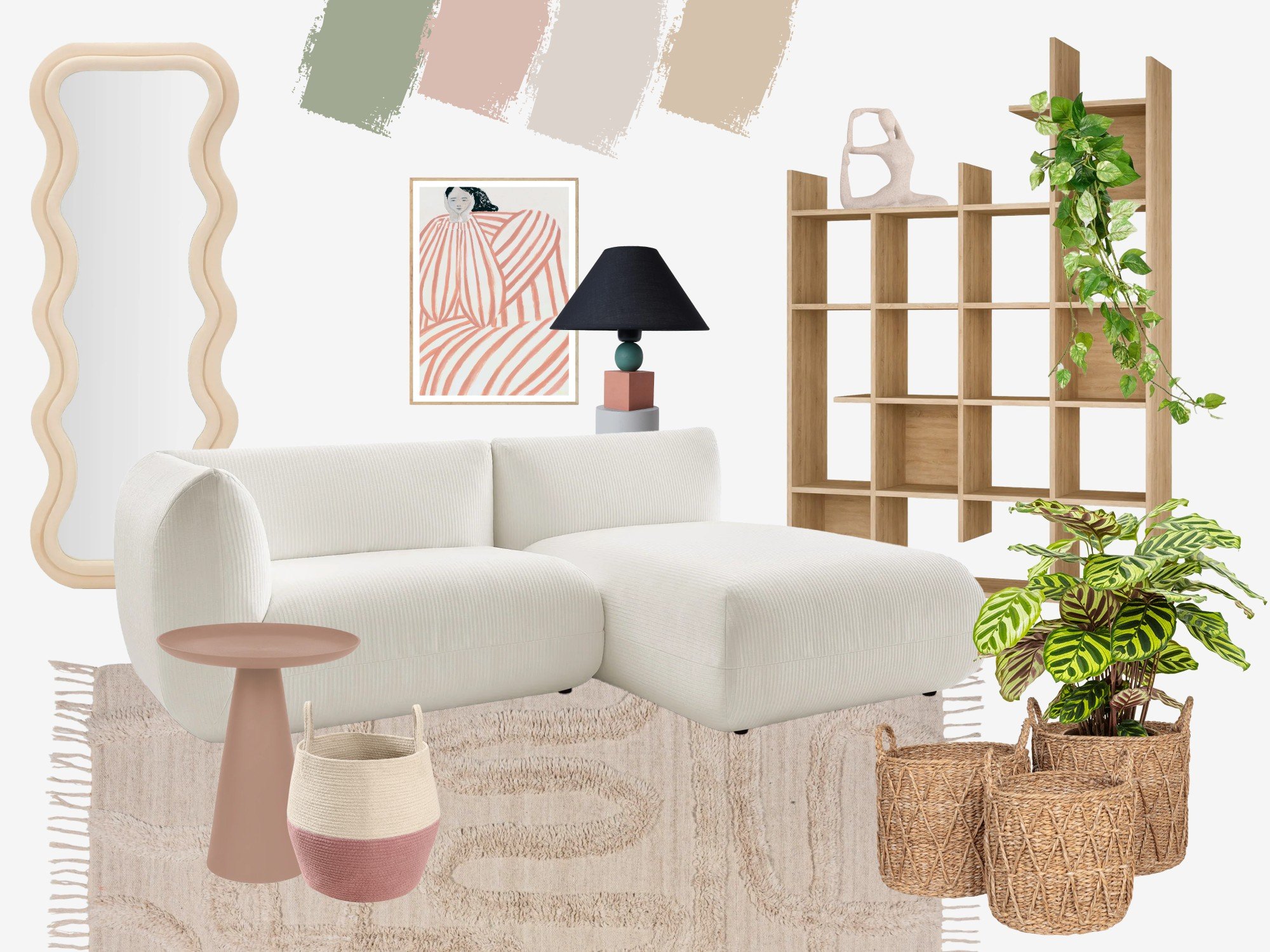 Izberite materiale, kot so kovina, steklo ali ratan. S pomočjo dodatkov bo prostor bolj udoben, vendar za njih velja pravilo svetlih barv in preprostejših vzorcev. 