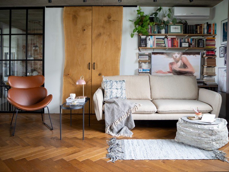 Navdih: Dnevna soba, Industrijski stil