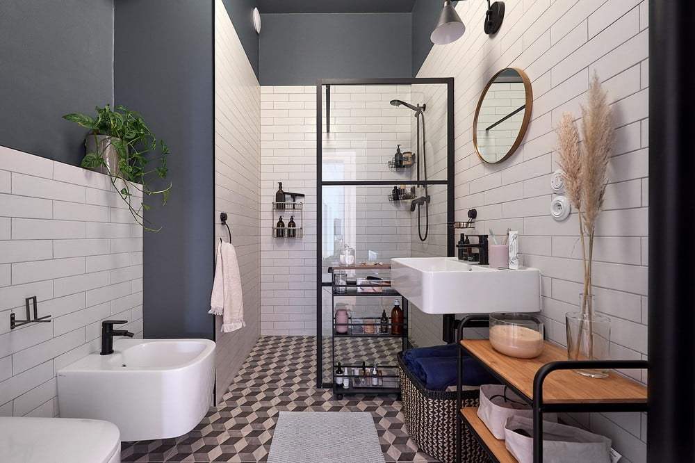 Navdih: Kopalnica, Industrijski stil