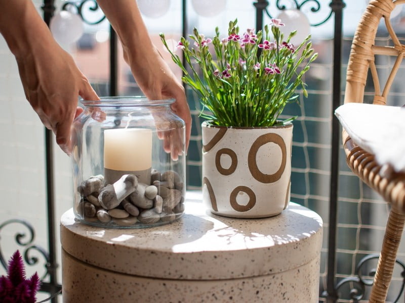 DIY: Preprost svečnik za vse letne čase