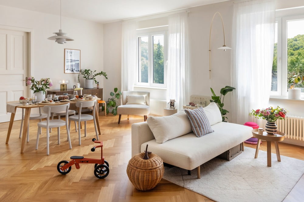 Navdih: Dnevna soba, Jedilnica, Skandinavski stil