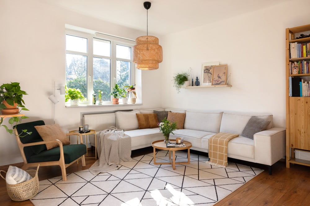 Navdih: Dnevna soba, Skandinavski stil, Tekstil