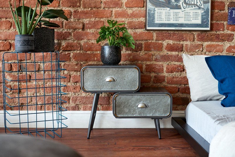 Navdih: Spalnica, Industrijski stil