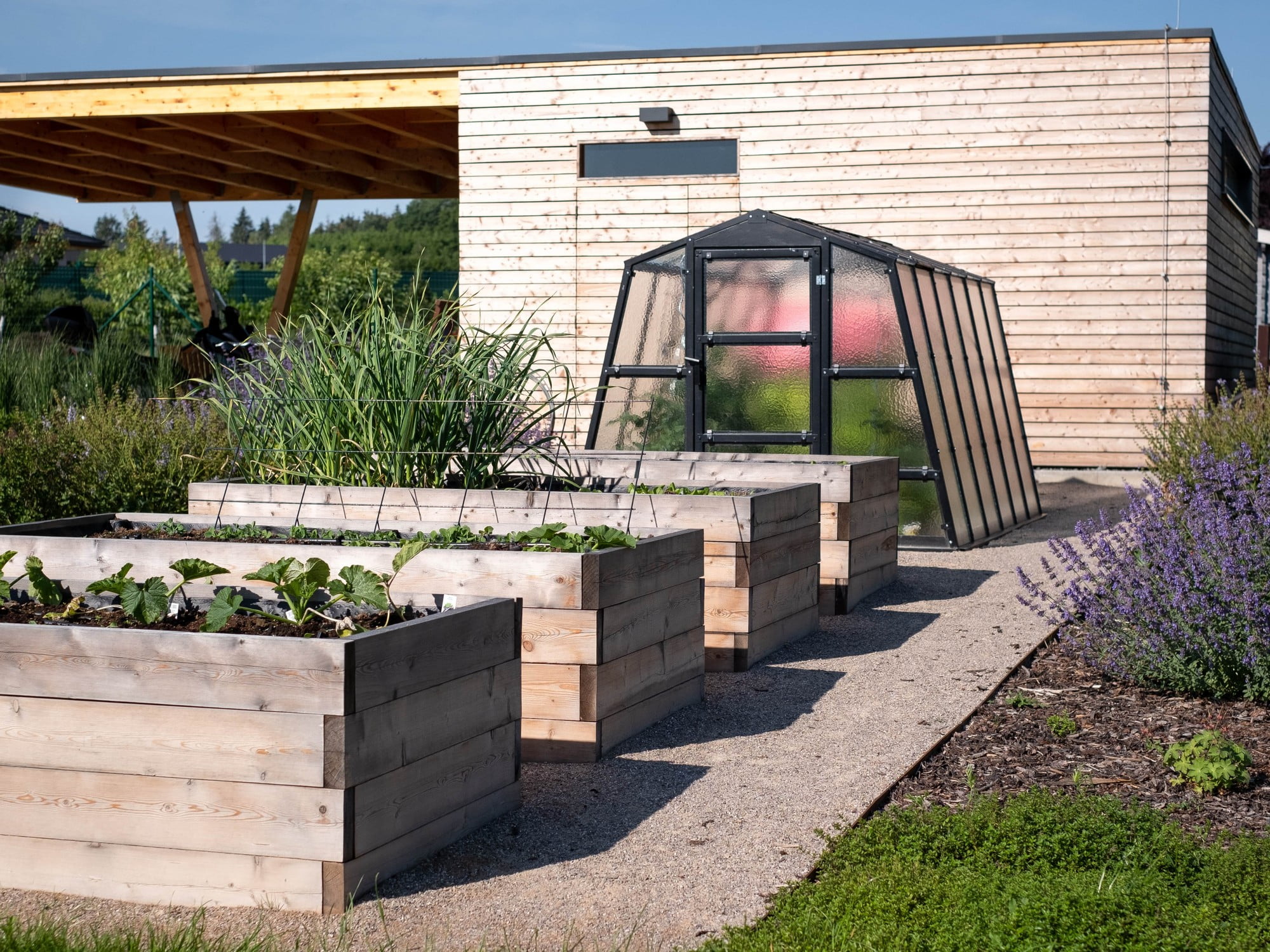 Za izdelavo dvignjenih gred lahko uporabite tudi palete.