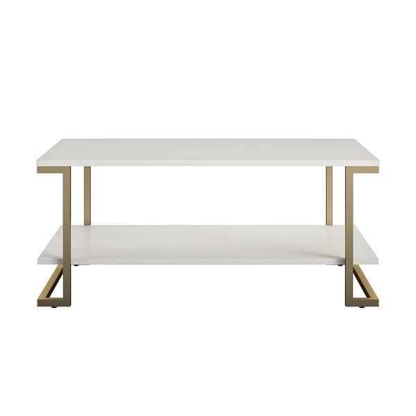 Kavna mizica v belo-zlati barvi CosmoLiving by Cosmopolitan Camila, 106 x 45 cm