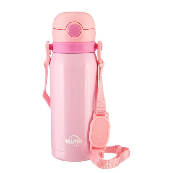 Svetlo rožnata termo steklenička Premier Housewares Mimo Kids, 450 ml