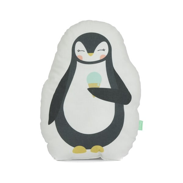 Vzglavnik iz čistega bombaža Happynois Penguin, 40 x 30 cm