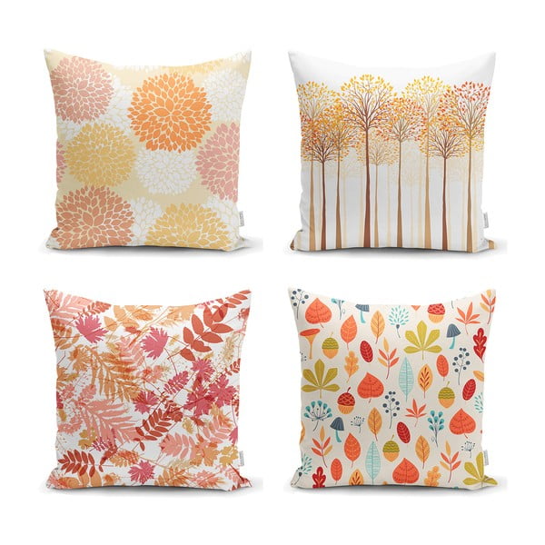 Komplet 4 prevlek za vzglavnik Minimalist Cushion Covers Autumn Design, 45 x 45 cm